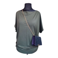 Tunika Nelly kimono z marszczeniem na biodrach - khaki